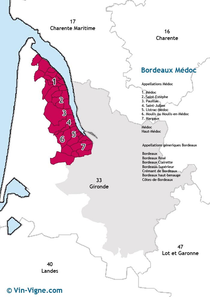 carte des vins du médoc