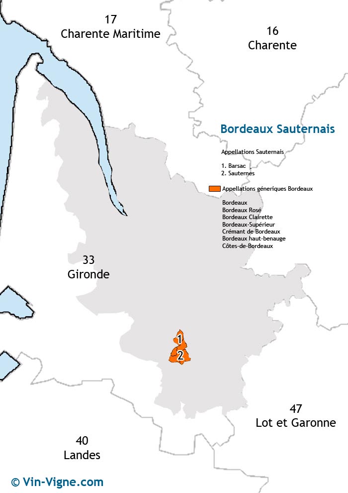 carte des vins de sauternes