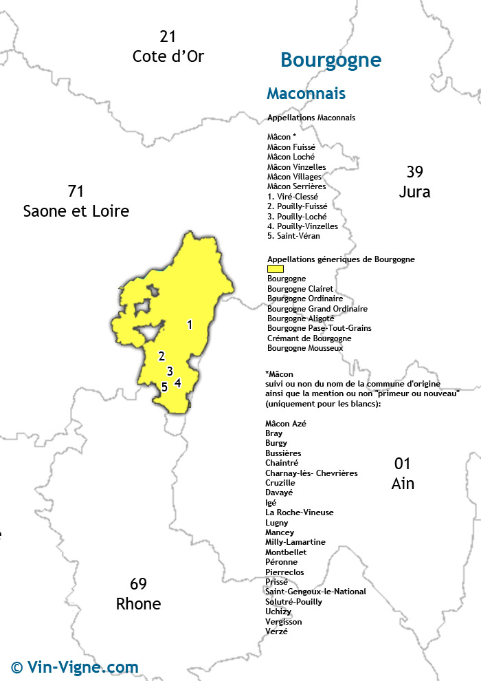 carte des vins de mâcon