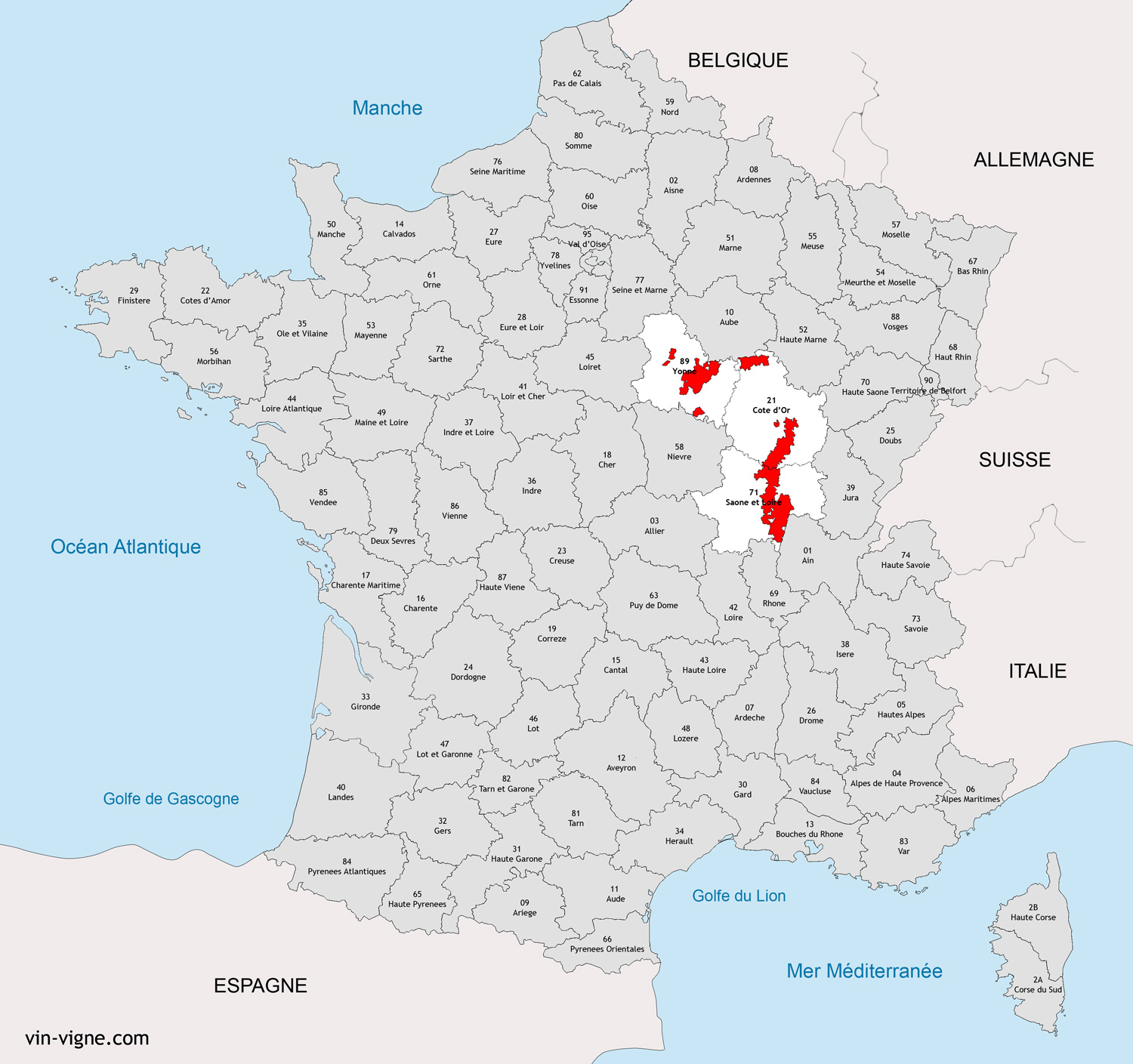 region bourgogne vignobles