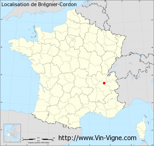 Carte  de Brégnier-Cordon