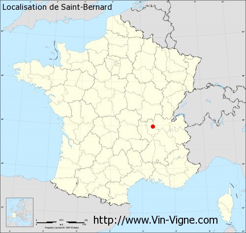 Carte  de Saint-Bernard