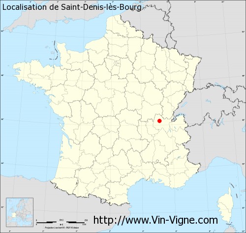 Carte  de Saint-Denis-lès-Bourg
