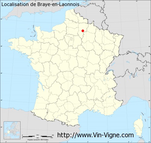Carte  de Braye-en-Laonnois