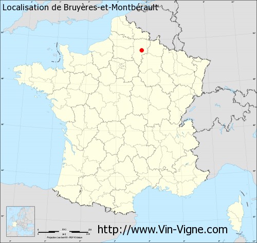 Carte  de Bruyères-et-Montbérault