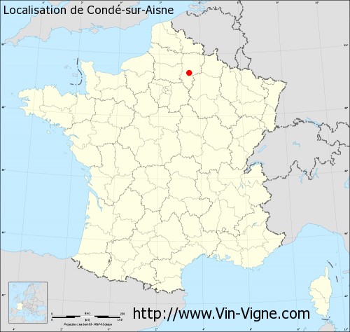 Carte  de Condé-sur-Aisne