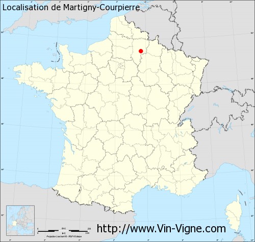 Carte  de Martigny-Courpierre