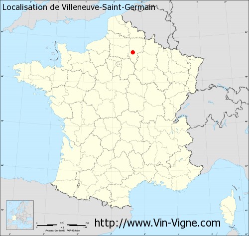 Carte  de Villeneuve-Saint-Germain