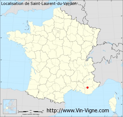 Carte  de Saint-Laurent-du-Verdon