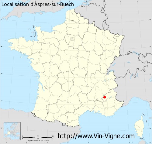 Carte  d'Aspres-sur-Buëch
