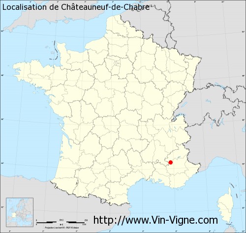 Carte  de Châteauneuf-de-Chabre