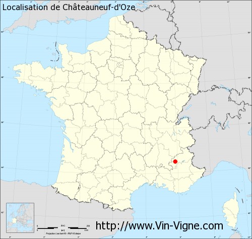 Carte de Châteauneuf-d'Oze