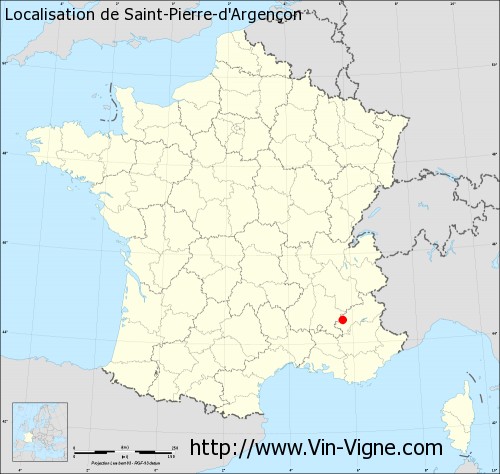 Carte  de Saint-Pierre-d'Argençon