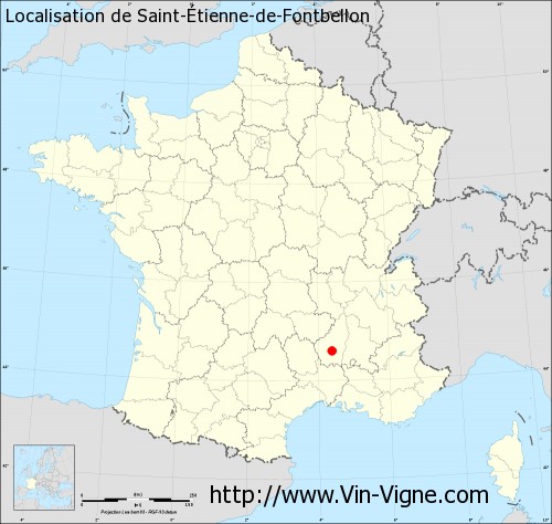 Carte  de Saint-Étienne-de-Fontbellon