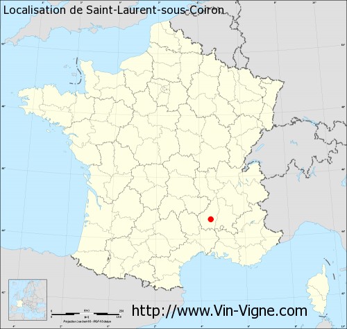 Carte  de Saint-Laurent-sous-Coiron