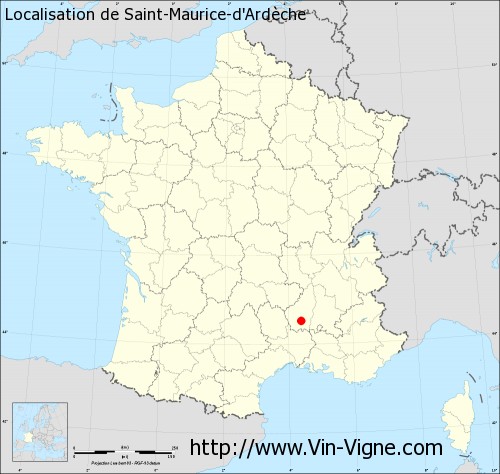 Carte  de Saint-Maurice-d'Ardèche