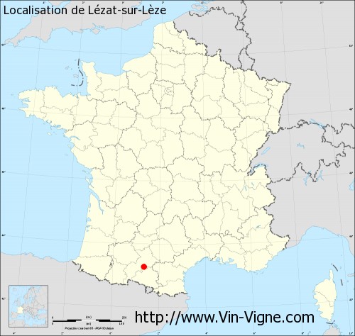 Carte  de Lézat-sur-Lèze