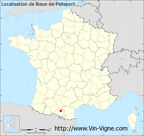 Carte  de Rieux-de-Pelleport