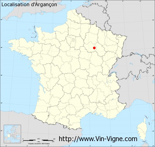 Carte  d'Argançon