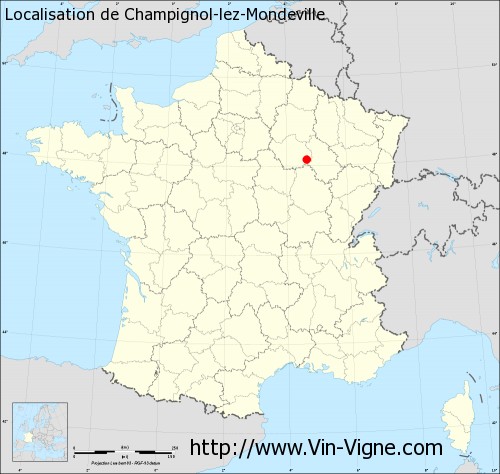 Carte  de Champignol-lez-Mondeville