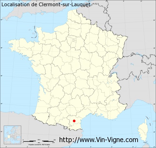 Carte  de Clermont-sur-Lauquet