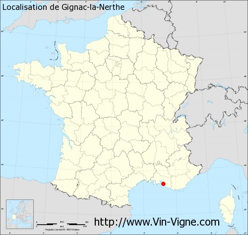 Carte  de Gignac-la-Nerthe