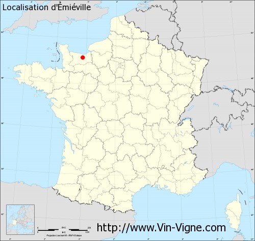 Carte  d'Emiéville
