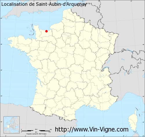 Carte de Saint-Aubin-d'Arquenay