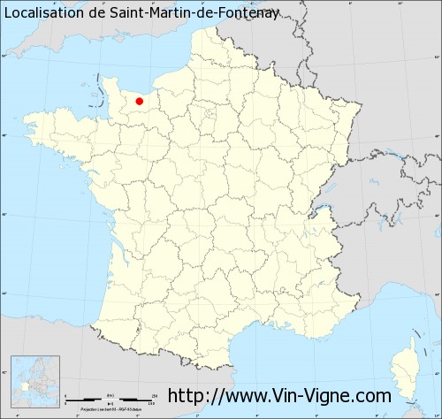 Carte  de Saint-Martin-de-Fontenay