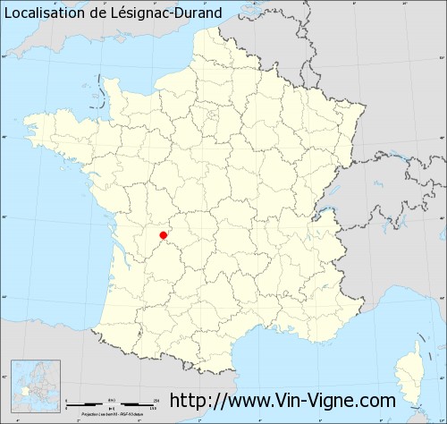 Carte  de Lésignac-Durand