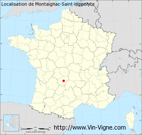 Carte de Montaignac-Saint-Hippolyte