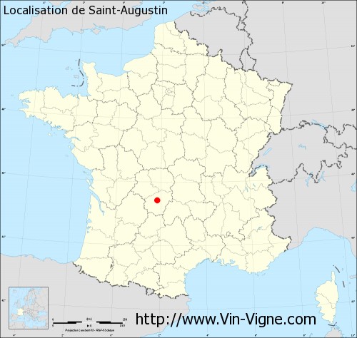 Carte  de Saint-Augustin