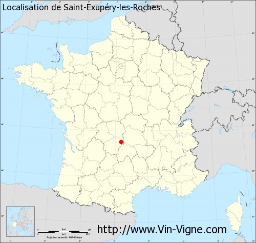 Carte de Saint-Exupéry-les-Roches