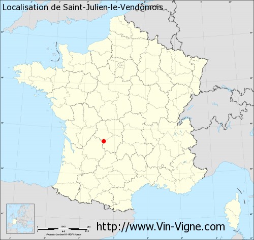Carte  de Saint-Julien-le-Vendômois