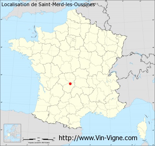 Carte  de Saint-Merd-les-Oussines