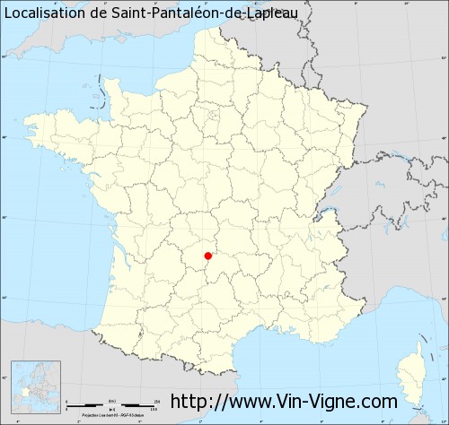 Carte  de Saint-Pantaléon-de-Lapleau