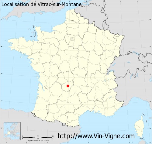 Carte  de Vitrac-sur-Montane