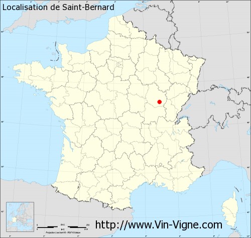 Carte  de Saint-Bernard