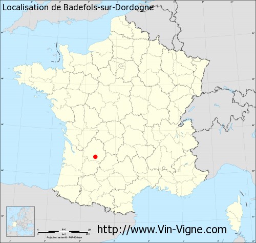 Carte  de Badefols-sur-Dordogne