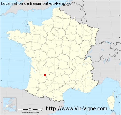 Carte  de Beaumont-du-Périgord