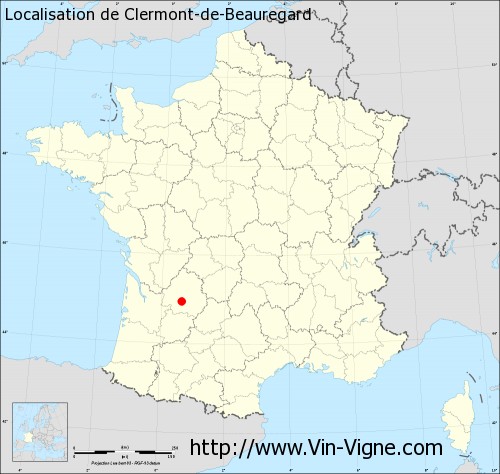 Carte de Clermont-de-Beauregard