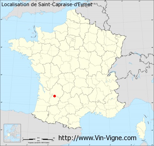 Carte de Saint-Capraise-d'Eymet