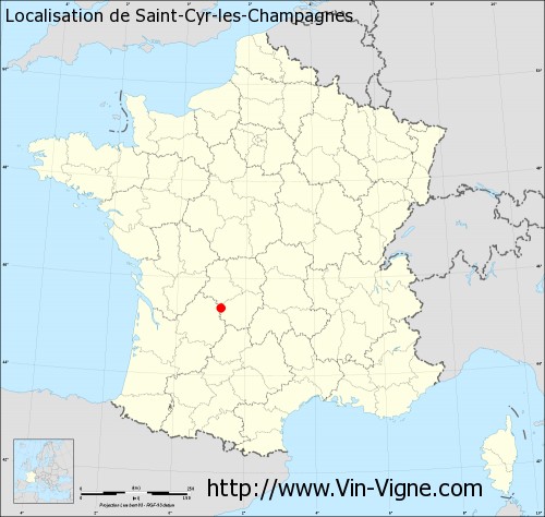 Carte de Saint-Cyr-les-Champagnes
