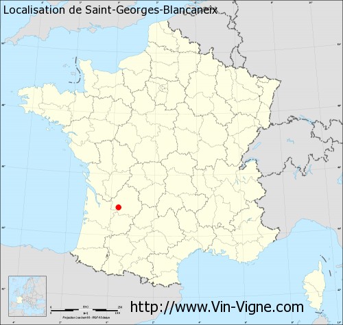 Carte de Saint-Georges-Blancaneix