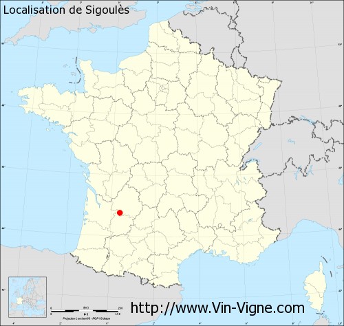 Carte  de Sigoulès