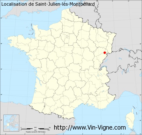 Carte  de Saint-Julien-lès-Montbéliard