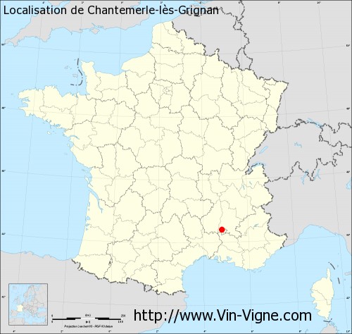 Carte  de Chantemerle-lès-Grignan