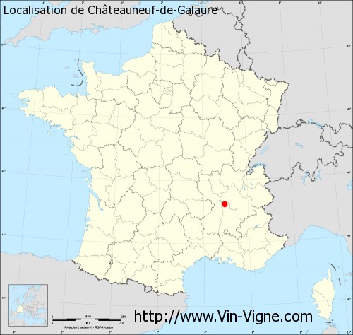 Carte  de Châteauneuf-de-Galaure