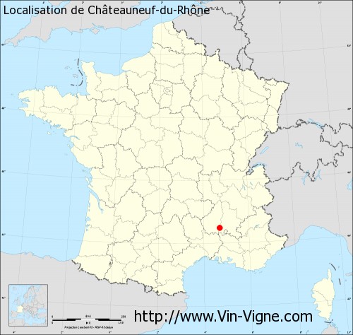 Carte de Châteauneuf-du-Rhône