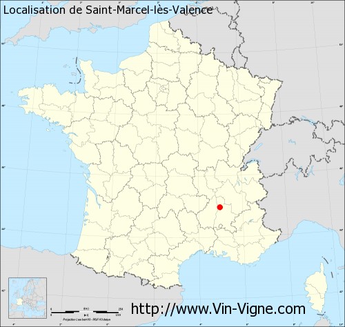 Carte  de Saint-Marcel-lès-Valence